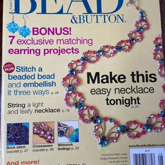 Bead & Button Magazine Jewelry Crafting Book u Aug 2010 Issue 98 7 Exclusive Ear - Picture 2 of 8